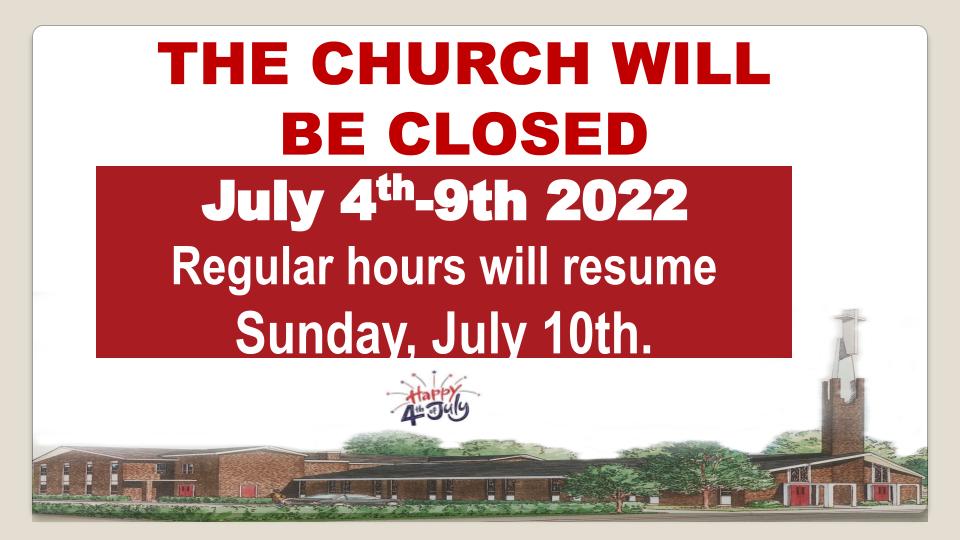 Church closed