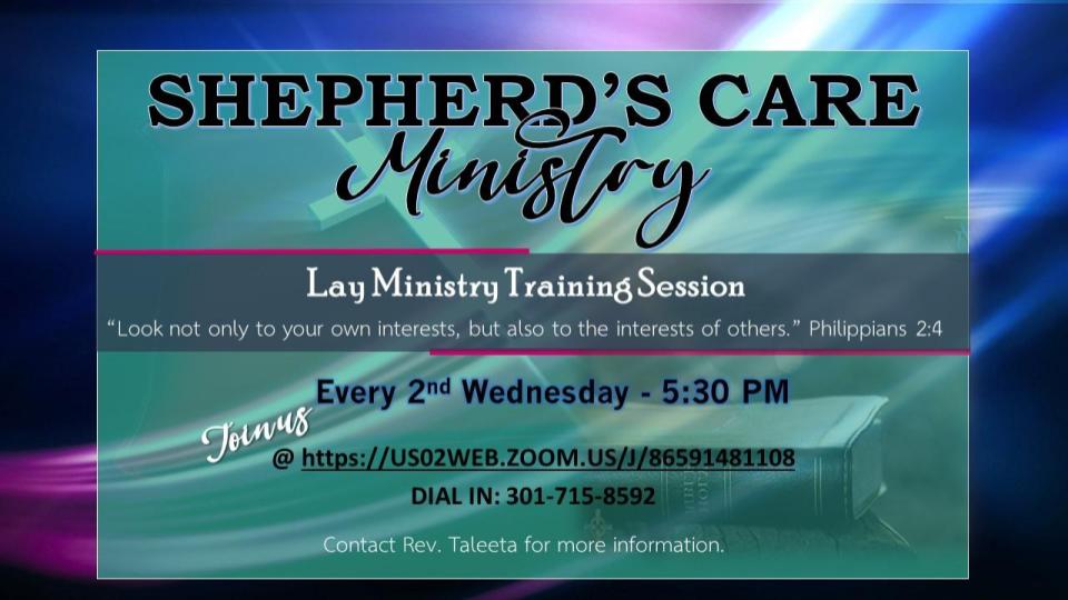 photo of lay ministry training session event poster